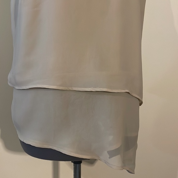 G by Giuliana Rancic Beige Neutral Sleeveless Layered Sheer Asymmetrical Top - Picture 4 of 16